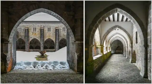 Pilgern im Winter auf dem Camino Frances bis Weihnachten 3 winter monastery-roncesvalles