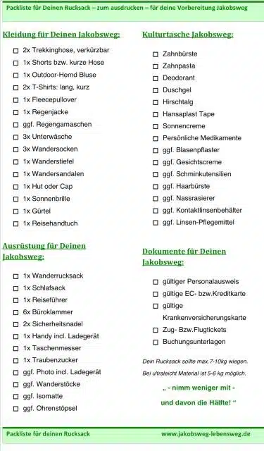 Packliste