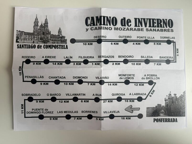 Camino Invierno Etappen