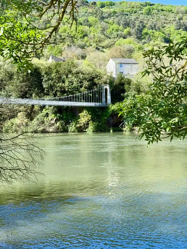 Camino invierno Rio Sil Brücke