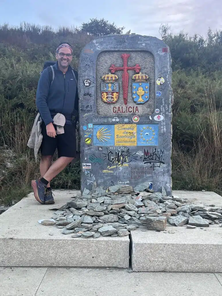 Andreas Braun noch 100 Kilometer bis Santiago