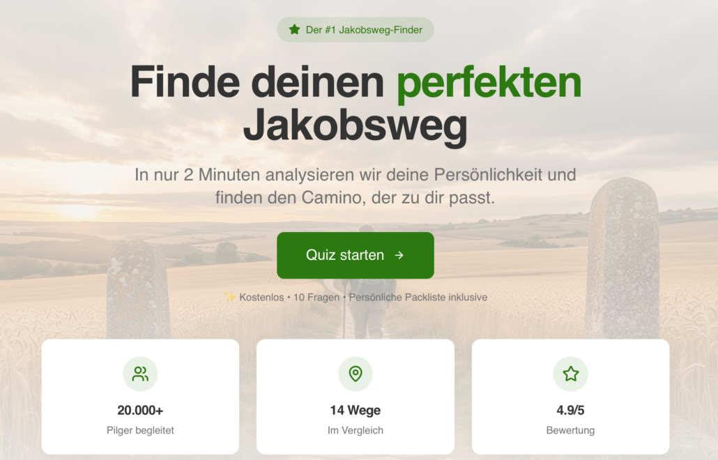 Camino Finder Jakobsweg Quiz