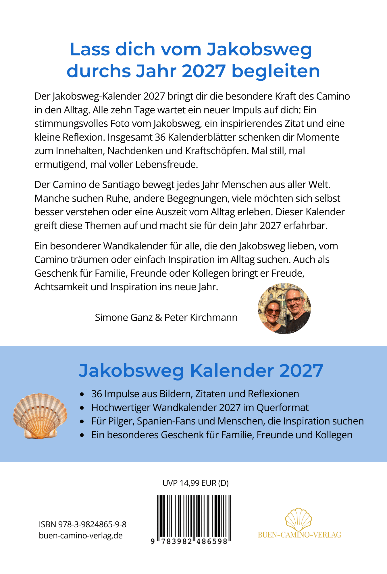 Jakobsweg Kalender 2027 Einführung