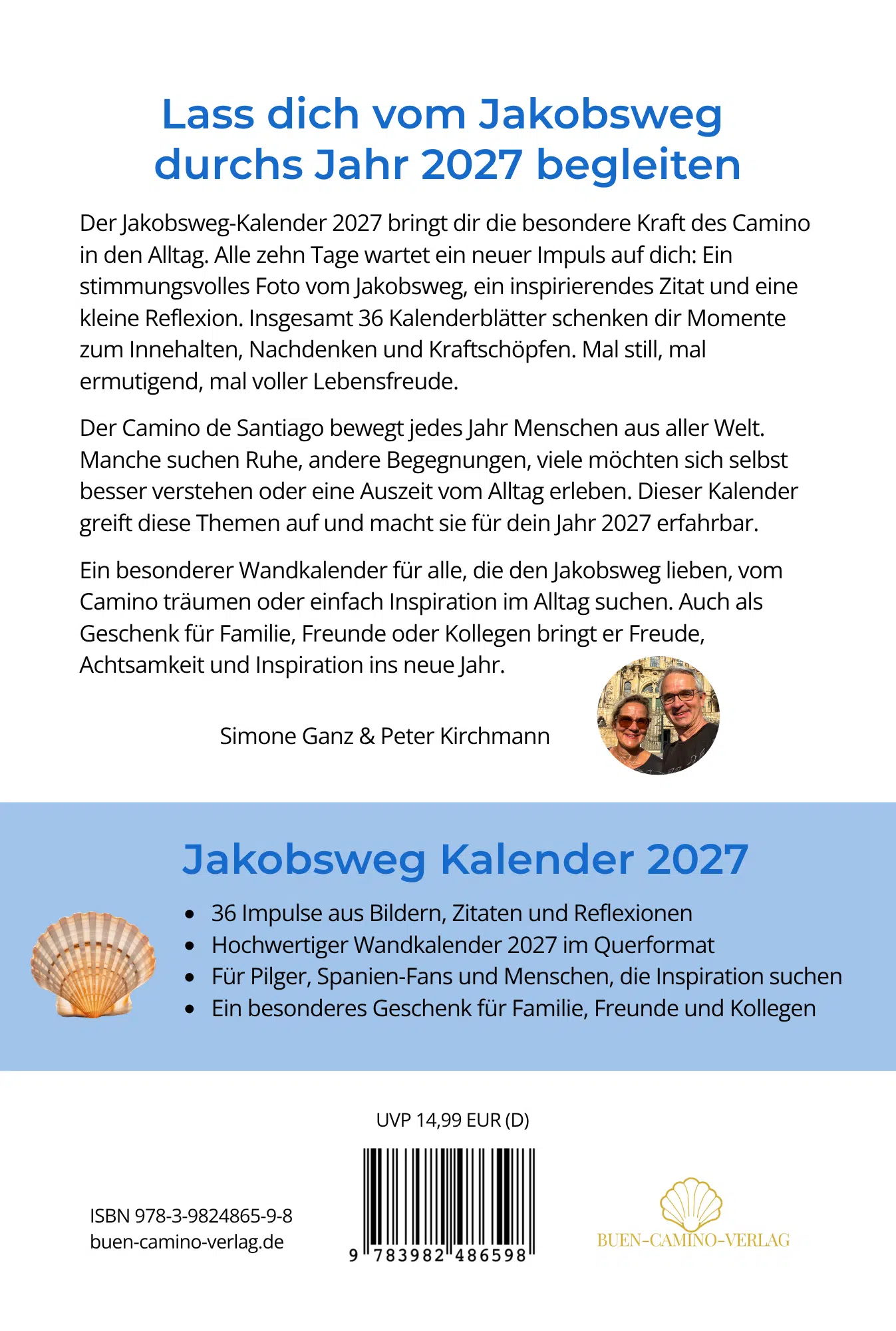 Jakobsweg Kalender 2027 Einführung